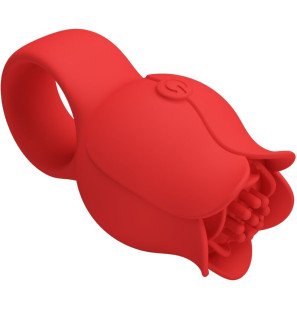 Pretty Love Jae Rose Fingervibrator mit 10 Vibrationen, rot – Bild 4