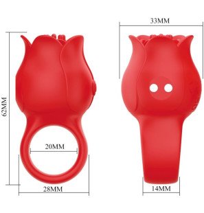 Pretty Love Jae Rose Fingervibrator mit 10 Vibrationen, rot – Bild 6