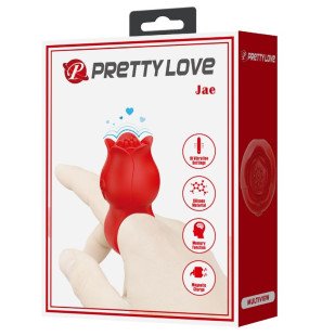 Pretty Love Jae Rose Fingervibrator mit 10 Vibrationen, rot – Bild 9
