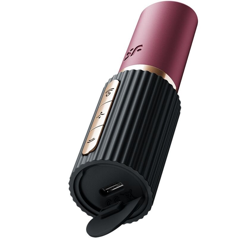 Satisfyer Deep Kiss klitoraler Stimulator mit Wellenform in Granat und Schwarz – Bild 1