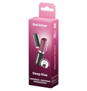 Satisfyer Deep Kiss klitoraler Stimulator mit Wellenform in Granat und Schwarz – Bild 6