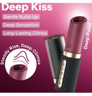 Satisfyer Deep Kiss clitorale wave stimulator granaat en zwart – foto 8