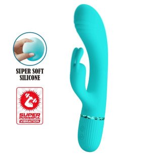 Pretty Love Scocco Rabbit Vibrator, Turquoise – image 1