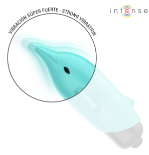INTENSE ECHO – wibrująca kulka delfin, niebieska, 8 x 4,7 cm – zdjęcie 4