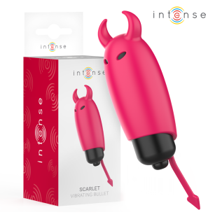 Czerwony wibrujący wibrator typu bullet Demon 9,3 x 2,4 cm – zdjęcie 1