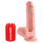 King Cock Plus – realistyczne dildo z przyssawką i ruchomymi jądrami 23 cm – zdjęcie 1