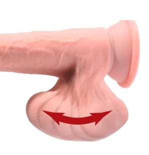 King Cock Plus – realistyczne dildo z przyssawką i ruchomymi jądrami 23 cm – zdjęcie 3