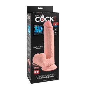 King Cock Plus – realistyczne dildo z przyssawką i ruchomymi jądrami 23 cm – zdjęcie 6