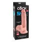 King Cock Plus – realistyczne dildo z przyssawką i ruchomymi jądrami 23 cm – zdjęcie 6