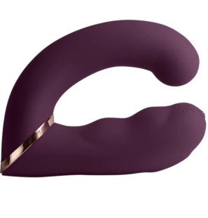 ROCKS-OFF Gemini dual vibrator for G-spot and clitoral stimulation, purple – image 1