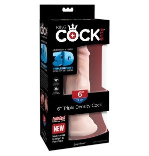 King Cock realistyczny dildo z przyssawką i potrójną gęstością, 15 cm – zdjęcie 5