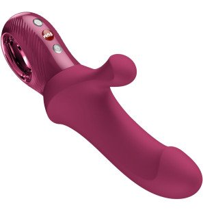 FUN FACTORY Bi Stronic Curve, wibrator typu rabbit, bordowy – zdjęcie 2