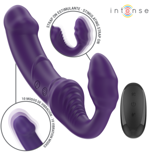 INTENSE Jill dubbele vibrator 20 cm met afstandsbediening in violet – foto 2
