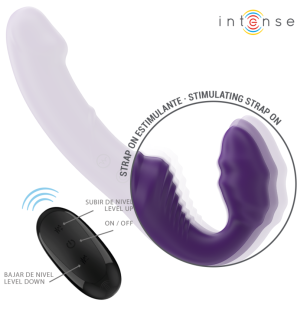 INTENSE Jill dubbele vibrator 20 cm met afstandsbediening in violet – foto 4