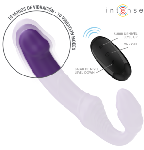 INTENSE Jill dual vibrator 20 cm with remote control in violet – image 5