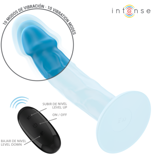Realistic vibrator, 19 cm, with remote control and 10 vibration settings – image 4