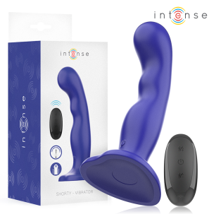 Vibromasseur compact avec ventouse et télécommande bleue 16 cm – photo 1