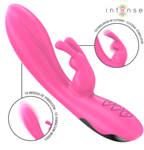 Różowy wibrator typu rabbit z 10 trybami wibracji do ukierunkowanej stymulacji – zdjęcie 2
