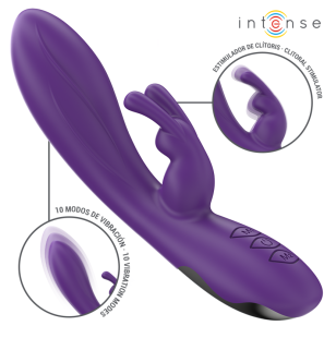 Fioletowy wibrator typu rabbit z 10 trybami wibracji – zdjęcie 2
