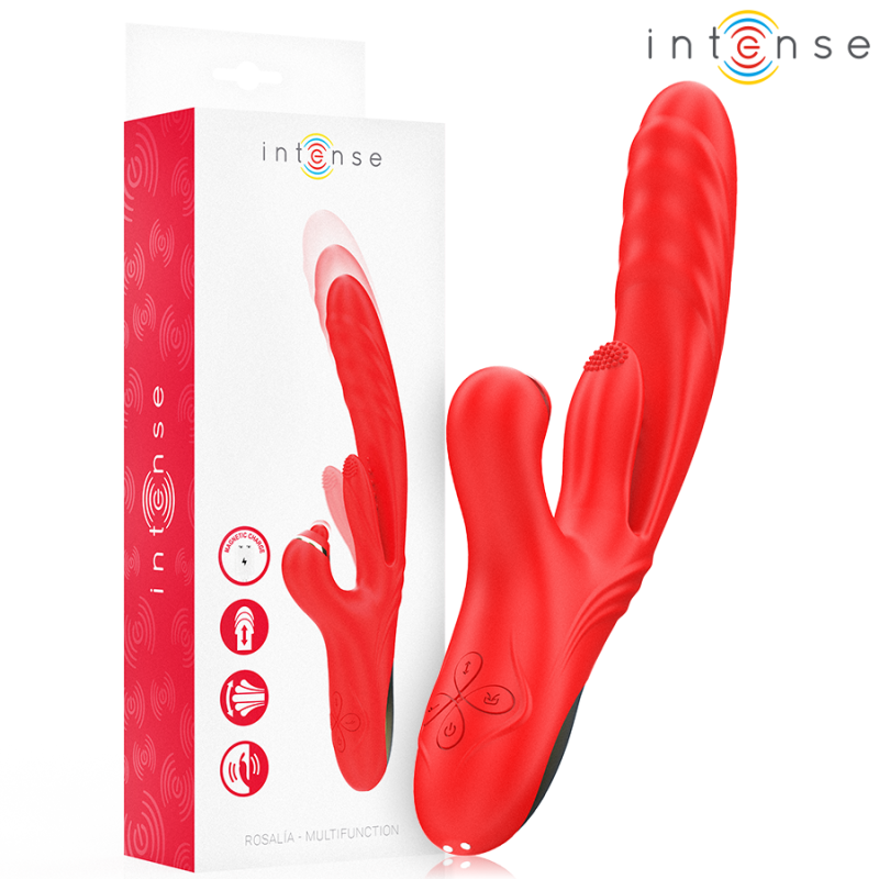 Rosalia Multifunctional 3-in-1 Vibrator, Red – image 1