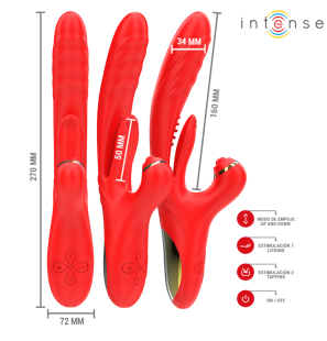 Rosalia multifunctionele vibrator 3 in 1 rood – foto 3