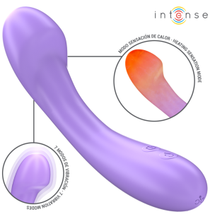 Vibromasseur chauffant Becky de 19 cm avec 7 vibrations, violet – photo 2