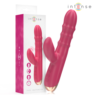 Vibromasseur INTENSE Chloe 3-in-1 rouge pour un bien-être intime polyvalent – photo 1