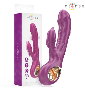 Paarse multifunctionele vibrator met stimulerende tong Halle – foto 1