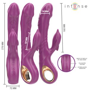 Lila Multifunktionsvibrator mit stimulierender Zunge Halle – Bild 3