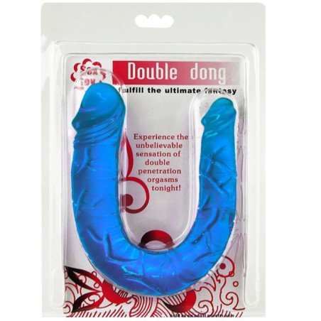 Baile dubbele dildo van TPR met hoefijzervorm en structuur – foto 2