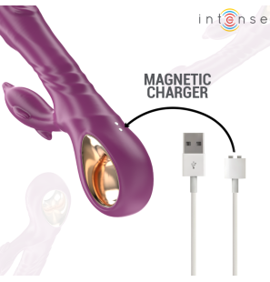 Paarse multifunctionele vibrator met stimulerende tong Halle – foto 7