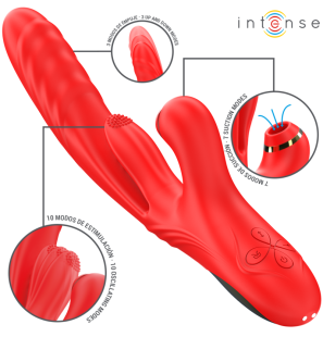 INTENSE Karol Multifunctional Vibrator with Stimulating Waves, Red – image 2