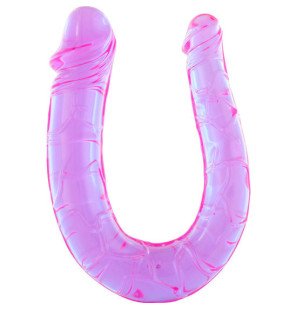 Elastyczne podwójne dildo z żelatyny Seven Creations – zdjęcie 1