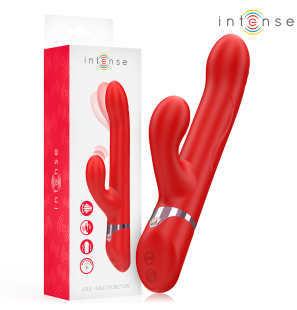 Intense Lele multifunctional vibrator with rotating and oscillating stimulation, red – image 1