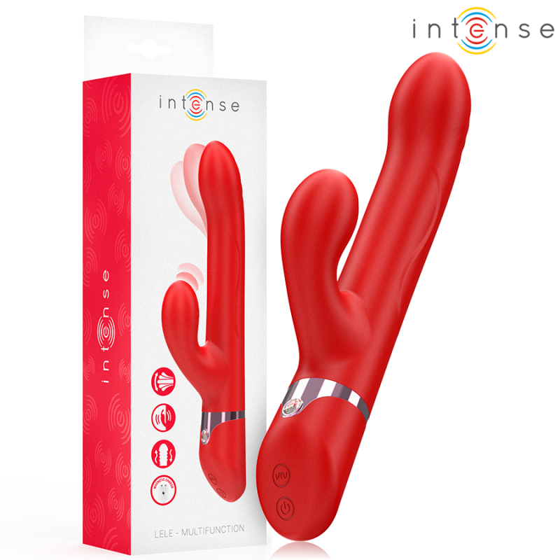Intense Lele multifunctional vibrator with rotating and oscillating stimulation, red – image 1 Intense Lele multifunctional vibrator with rotating and oscillating stimulation, red – image 1
