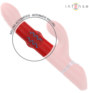 Intense Lele multifunctional vibrator with rotating and oscillating stimulation, red – image 5