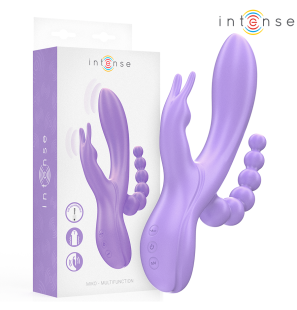 Vibromasseur triple violet avec stimulateur lapin, stimulateur anal et 7 vibrations – photo 1