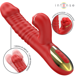 Rode vibrator met vibratie, stuwkracht en tapping van Intense – foto 2