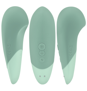 Womanizer Vibe Lay-On cichy wibrator w kolorze szałwiowym – zdjęcie 2