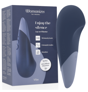 Womanizer Vibe – wibrator o poziomym kształcie, ciemnoniebieski – zdjęcie 1