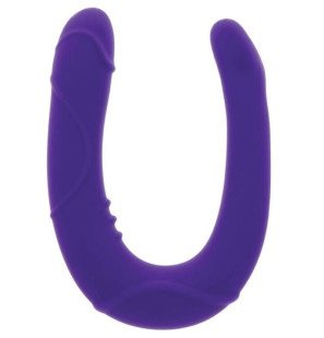 GET REAL Vogue Mini Silicone Double Dildo in Purple U-Shape – image 1