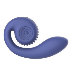 Fioletowy wibrator do podwójnej stymulacji punktu G i łechtaczki od SNAIL VIBE – zdjęcie 1