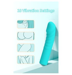Blue G-spot vibrator, 16,1 cm, for targeted stimulation – image 10