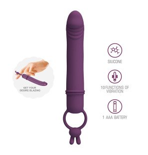 Cora Penis-Shaped Vibrator with Resistance Ring – image 3