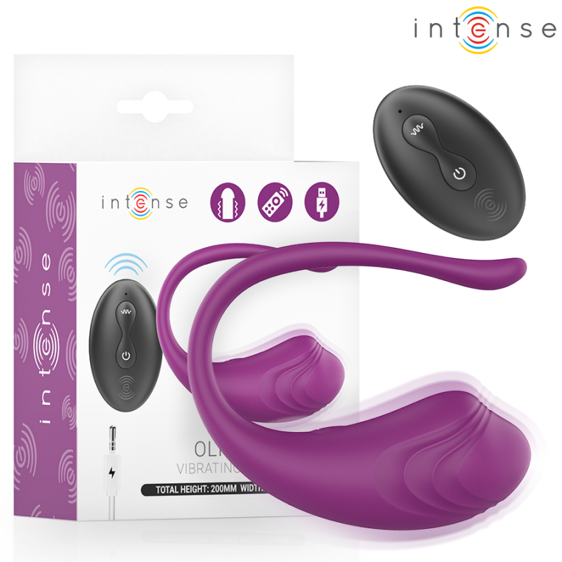 Intense Olivia Purple Vibrating Egg with Remote Control – image 1