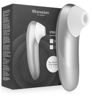 Stimulateur clitoridien Womanizer Pro vibrant, gris argenté – photo 1