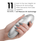 Womanizer Pro clitorisstimulator met vibratie in zilvergrijs – foto 2