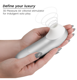 Womanizer Pro clitorisstimulator met vibratie in zilvergrijs – foto 3