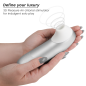 Womanizer Pro clitorisstimulator met vibratie in zilvergrijs – foto 3
