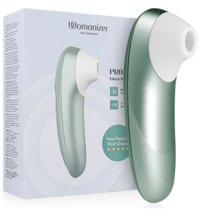 Womanizer Pro vibrating clitoral stimulator, sage green – image 1